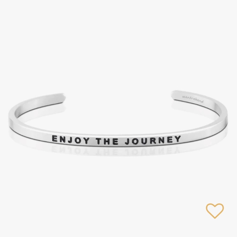 Mantra Band Enjoy the Journey Silver Bracelet